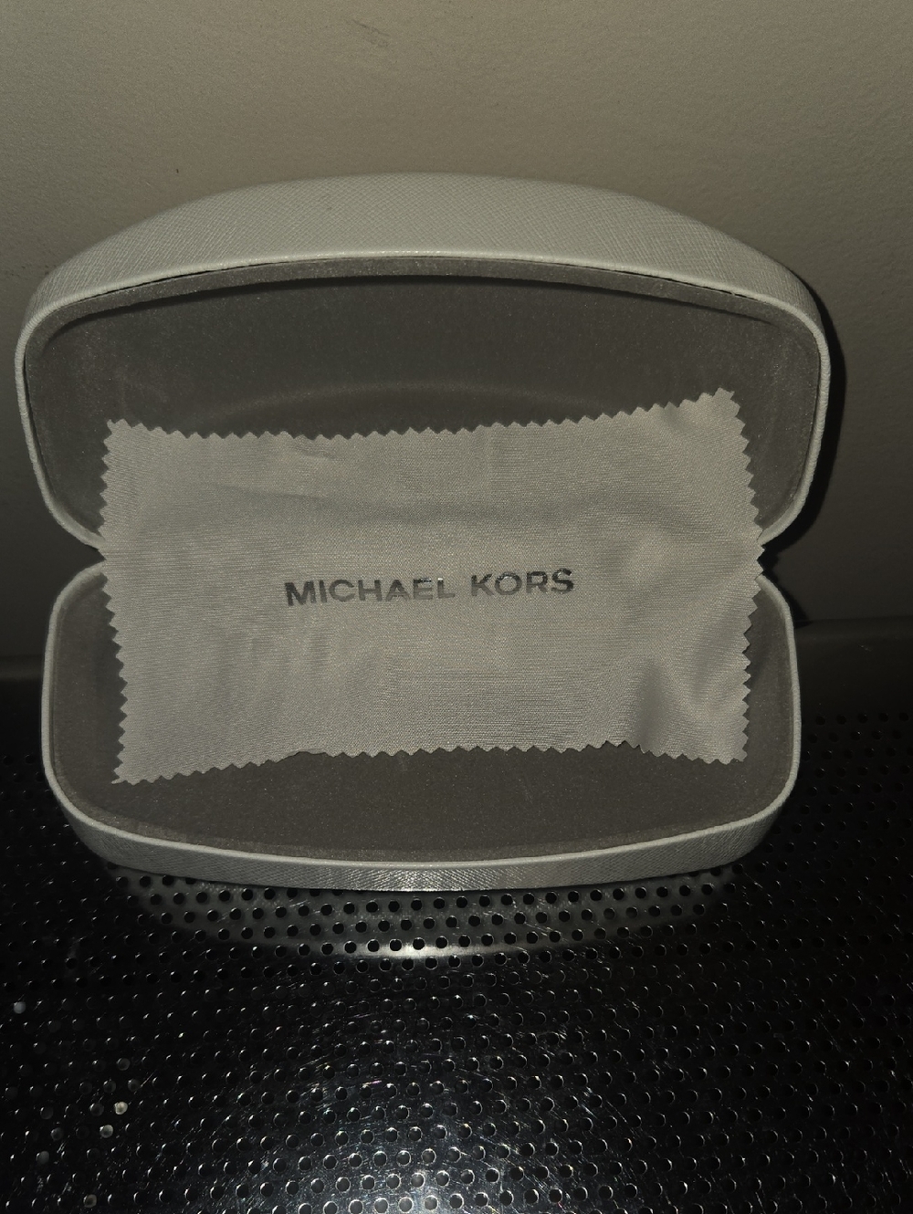 Michael Kors Gray Sunglasses Case with Branded Cleaning Cloth